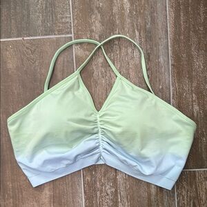 BuffBunny Pastel Green and Light Blue Strappy bra bandeau top